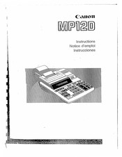Canon MP12D Instructions Manual
