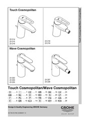 Grohe Touch Cosmopolitan 23 218 Installation Instructions Manual