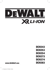 Dewalt DCH243 Original Instructions Manual