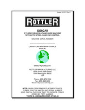 Rottler SG80AII Operation And Maintenance Manual