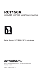 Rayco RCT150A 2019 Operator, Service, Maintenance Manual