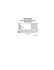 Wood-mizer D35 Series Safety, Operation, Maintenance & Parts Manual