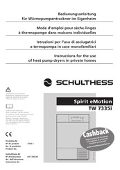 Schulthess Spirit eMotion TW 7335i Instructions For The Use