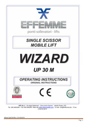 Effemme WIZARD UP 30 M Operating Instructions Manual