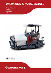 Dynapac F1800C Operation & Maintenance Manual