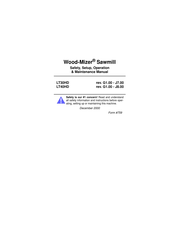 Wood-mizer LT40HD Safety, Setup, Operation & Maintenance Manual