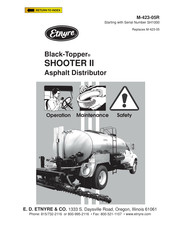 Etnyre Black-Topper Shooter II Operation, Maintenance And Safety Manual