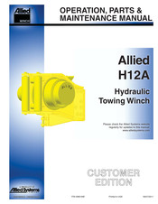 Allied Systems H12A Operation, Parts & Maintenance Manual
