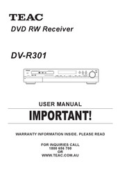 Teac DV-R301 User Manual
