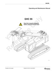Manitowoc GHC 55 Operating And Maintenance Manual