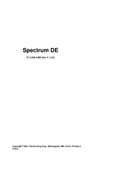 Thermo King Spectrum DE 30-3 Manual