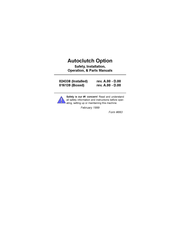 Wood-mizer Autoclutch Option Operating Instructions Manual