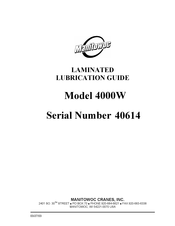 Manitowoc 4000W Laminated Lubrication Manual