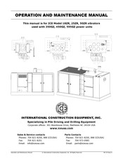 Ice 50ZR Operation And Maintenance Manual