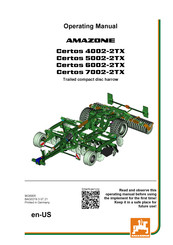 Amazone Certos 7002-2TX Operating Manual