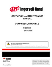 Ingersoll-Rand P185AWIR Operation And Maintenance Manual