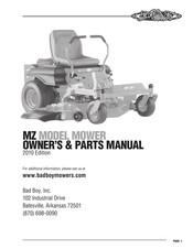 Bad Boy MZ Owner's & Parts Manual