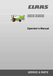 Claas LEXION 560 MONTANA Operator's Manual