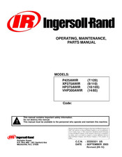 Ingersoll-Rand XP375AWIR Operating, Maintenance & Parts Manual