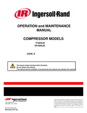 Ingersoll-Rand XP185WJD Operation And Maintenance Manual