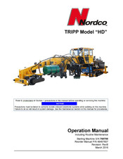 Nordco TRIPP HD Operation Manual