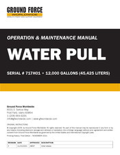 GROUND FORCE 717H01 Operation & Maintenance Manual