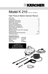 Kärcher K 210 Operator's Manual
