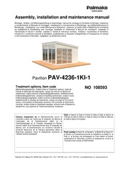 Lemeks Palmako Nova PAV-4236-1KI-1 Assembly, Installation And Maintenance Manual