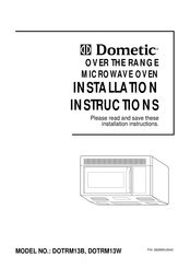 Dometic DOTRM13W Installation Instructions Manual