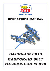 TATU GASPCR-HD 9017 Operator's Manual