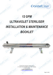 CRYSTALCLEAR AQUA PRO 12 GPM Installation & Maintenance