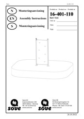 Sove 16-401-110 Assembly Instructions Manual