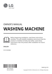 LG FV1410S3WA Owner's Manual