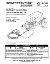 Graco LoPro 1000 Instructions-Parts List Manual