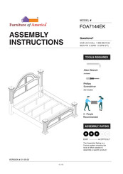 Furniture of America FOA7144EK Assembly Instructions Manual