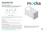 Mocka Alexandria Cot Assembly Instructions