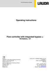 Lauda INTEGRAL XT Operating Instructions Manual