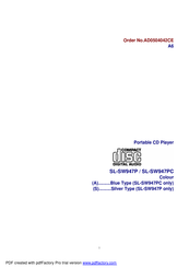 Panasonic SL-SW947PC Manual