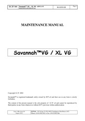 ICP Savannah XL VG Maintenance Manual