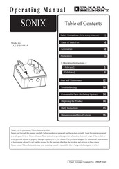 Takara Belmont SONIX AE-FBS Series Operating Manual
