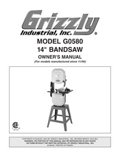 Grizzly G0580 Owner's Manual