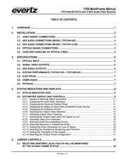 Evertz 7707VAR-HD Manual