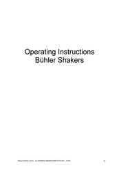 Edmund Bühler TiMix 5 control Operating Instructions Manual
