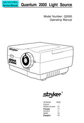 Stryker Quantum 2000 Operating Manual