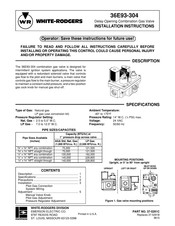 White Rodgers 36E93-304 Installation Instructions Manual
