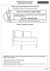 Μ-Dimension Cassidy 1432L Assembly Instructions