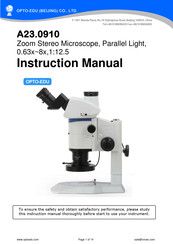OPTO-EDU A23.0910-B1 Instruction Manual