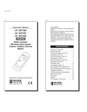 Hanna Instruments HI 931100 Instruction Manual