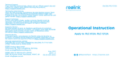 Reolink RLC-812A Operational Instruction