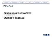 Denon HOME SUBWOOFER Owner's Manual
